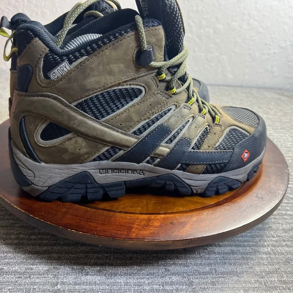 Merrell Moab 2 Mid Waterproof Work Boots Mens Hiking Trail Earth Brown Black 11